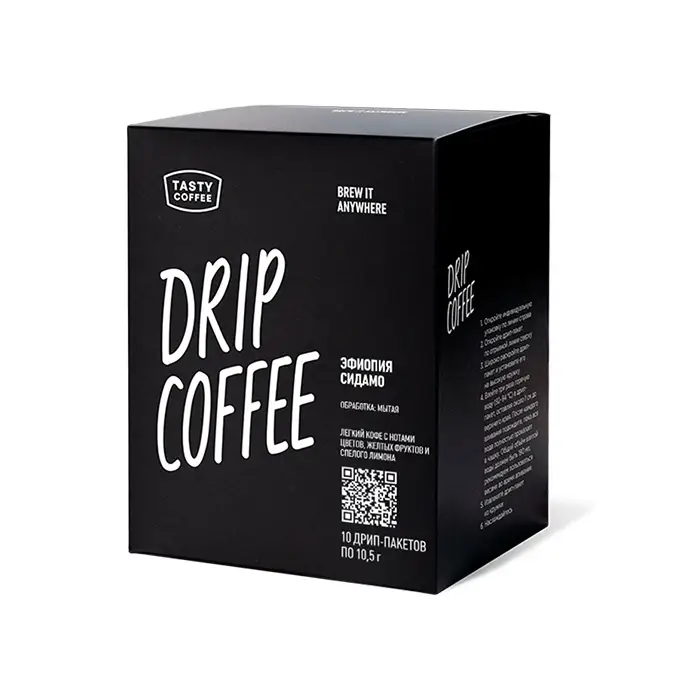 Дрип-пакеты Эфиопия Сидамо Tasty Coffee, 110 г