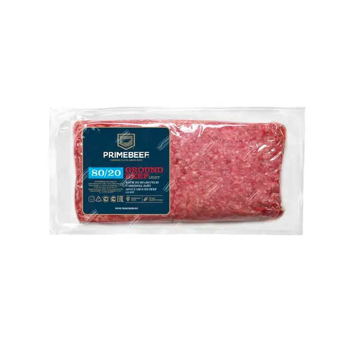 Говядина, фарш 80/20 Angus Ground Beef Light «Праймбиф», 2 кг
