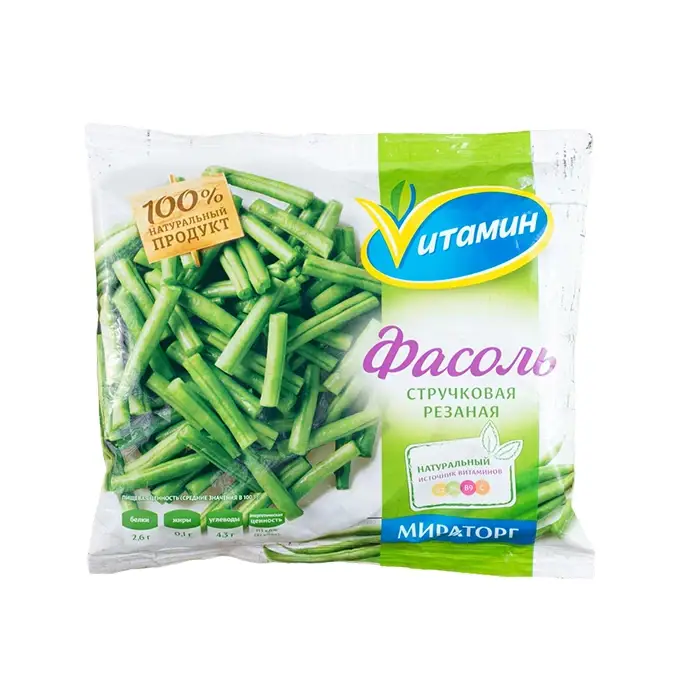 Фасоль стручковая резанная 3-4 см Витамин «Мираторг», 400 г