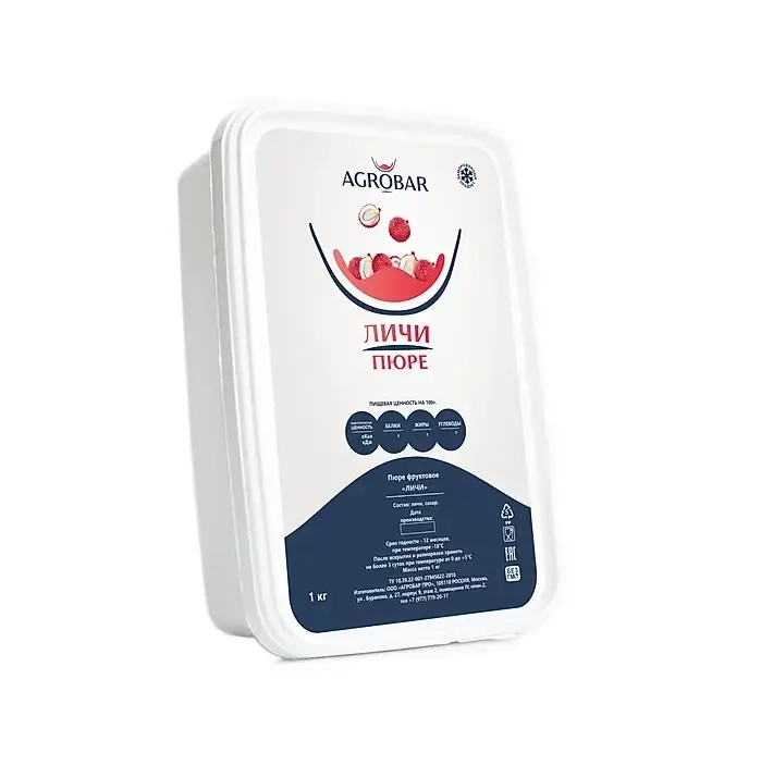 Пюре замороженное Личи AGROBAR, 1кг