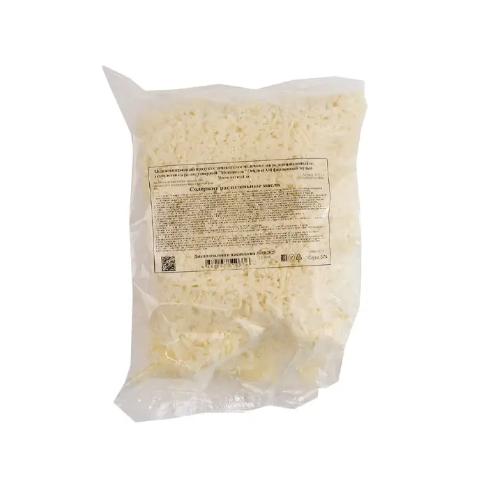Молокосодержащий продукт полутвёрдый Моцарелла с ЗМЖ Original (тертый) жирность 48% "ALTIMILK", 1 кг
