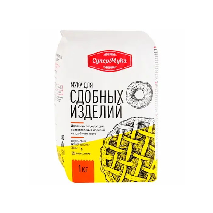 Мука из мягких сортов пшеницы, высший сорт (для сдобных изделий) «СуперМука», 1 кг